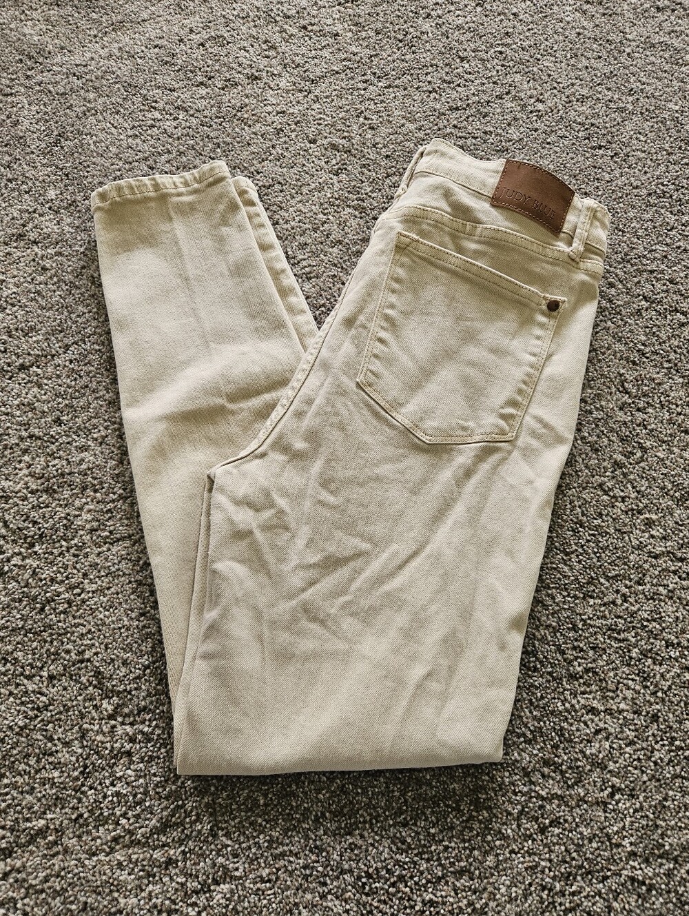 Judy Blue Garment Dyed Light Tan Skinny Jeans Jeggings Size 13